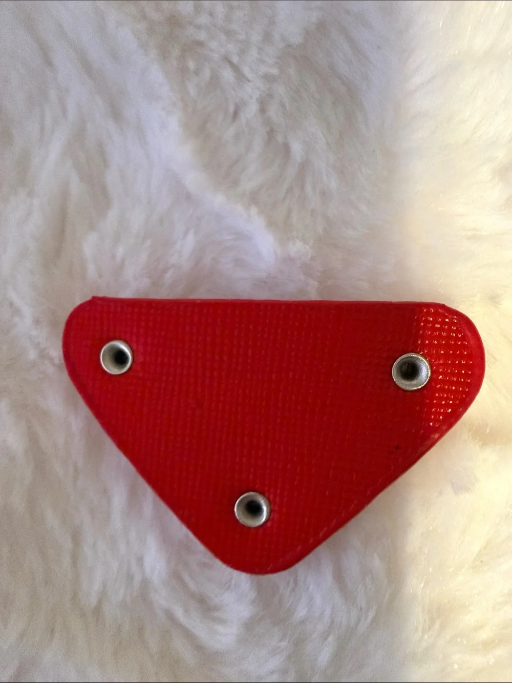 Red Triangle Logo Charm